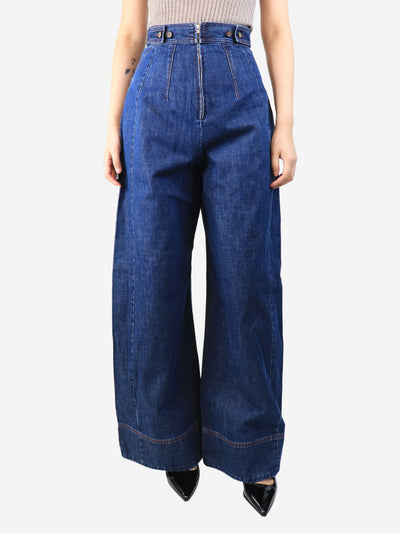 Blue contrast-stitch jeans - size S Trousers Wiggy Kit 
