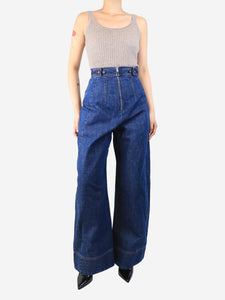 Wiggy Kit Blue contrast-stitch jeans - size S