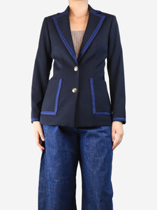 Sandro Blue trim blazer - size UK 8