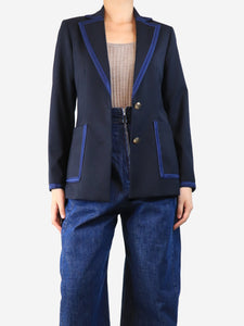 Sandro Blue trim blazer - size UK 8