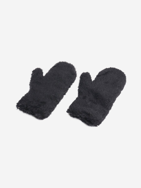 Black teddy mittens - size M alternate image