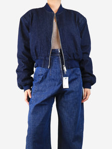 The Frankie Shop Cropped denim bomber jacket - size S