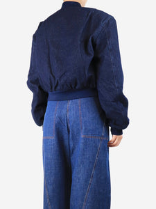 The Frankie Shop Cropped denim bomber jacket - size S