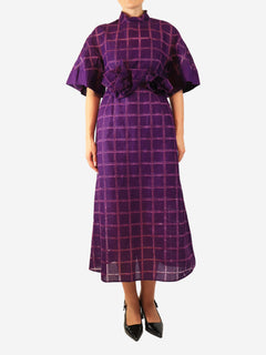 Purple grid-check dress - size Dresses Delpozo 