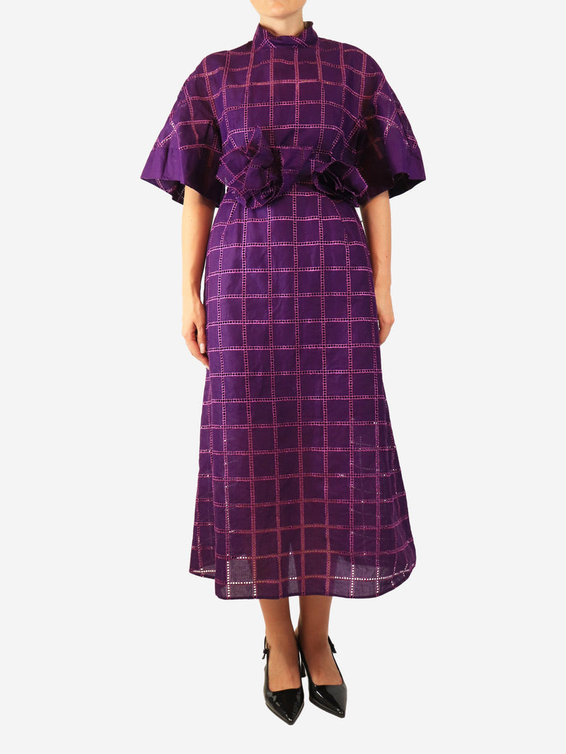 Purple grid-check dress - size Dresses Delpozo 