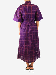 Purple grid-check dress - size Dresses Delpozo 