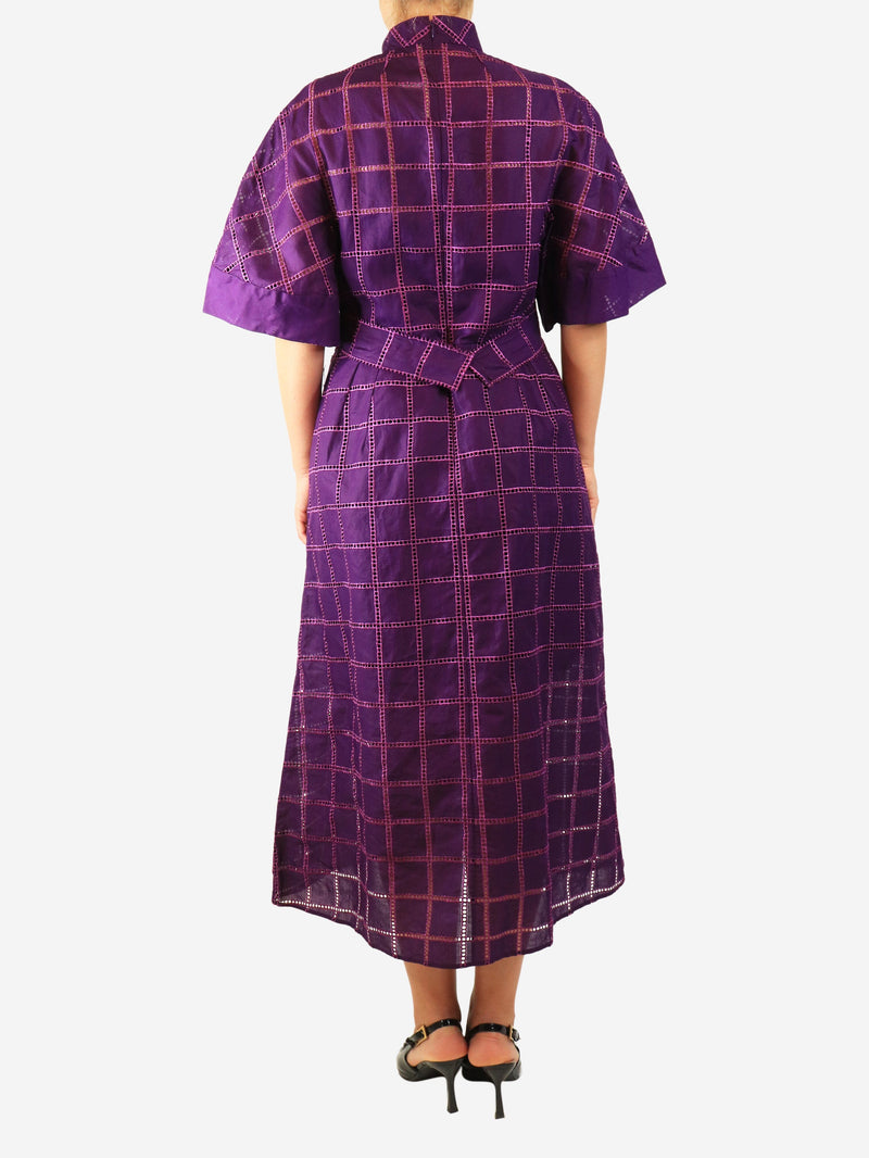 Purple grid-check dress - size Dresses Delpozo 