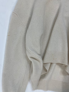 Anine Bing Cream cashmere v-neck jumper - size XS