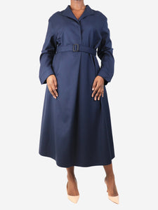 The Row Navy belted midi dress - size L