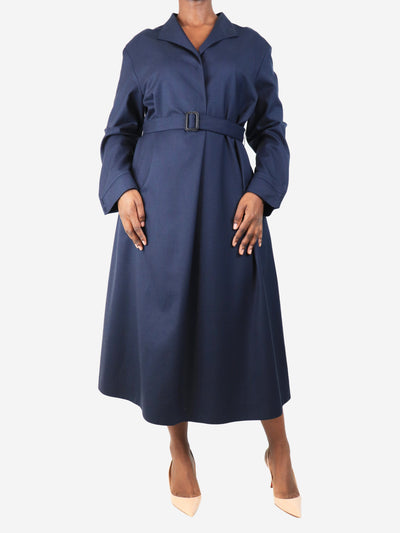 Navy belted midi dress - size L Dresses The Row 