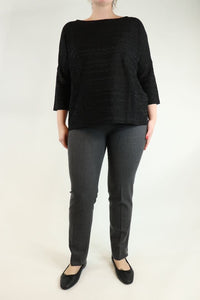 Missoni Black lurex wavy top - size