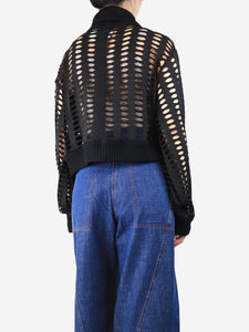 Symetria Black cut-out detail top - size S