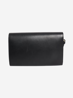 Black leather clutch