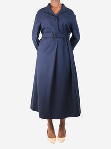 The Row Navy belted midi dress - size L