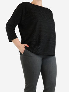 Missoni Black lurex wavy top - size