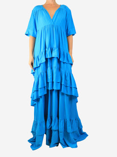 Blue tiered maxi dress - size L Dresses Adriana Degreas 