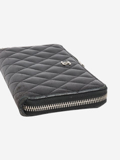 Black long quilted zip wallet Wallets, Purses & Small Leather Goods Chanel 