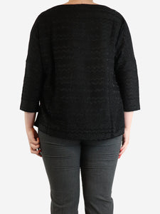 Missoni Black lurex wavy top - size