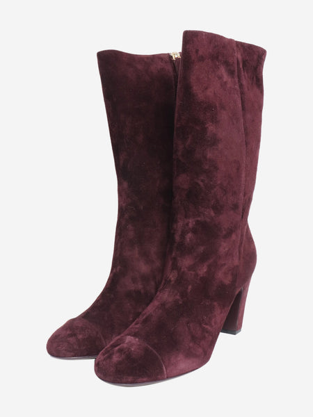 Purple suede boots - size EU 40 (UK 7) alternate image