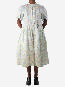 Stella Nova Multicolour floral printed midi dress - size UK 10