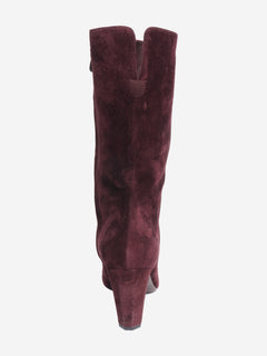 Purple suede boots - size EU 40 (UK 7) Boots Chanel 