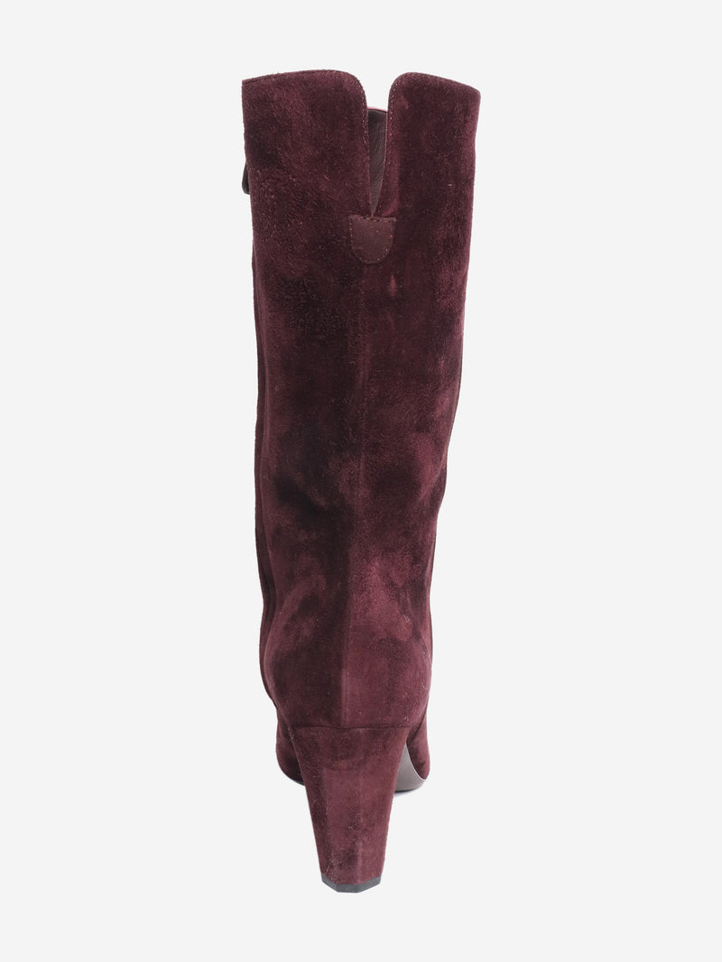 Purple suede boots - size EU 40 (UK 7) Boots Chanel 
