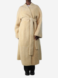 The Row Cream belted sheepskin coat - size XL