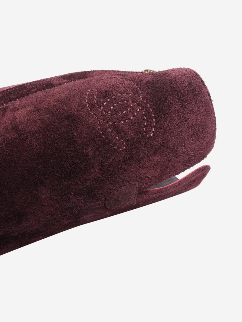 Purple suede boots - size EU 40 (UK 7) Boots Chanel 