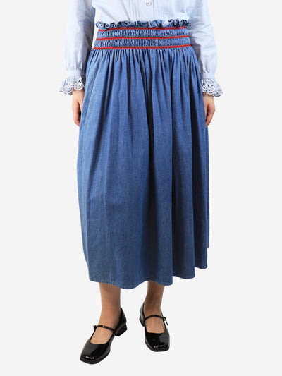 Blue denim midi skirt - size UK 8 Skirts Miu Miu 