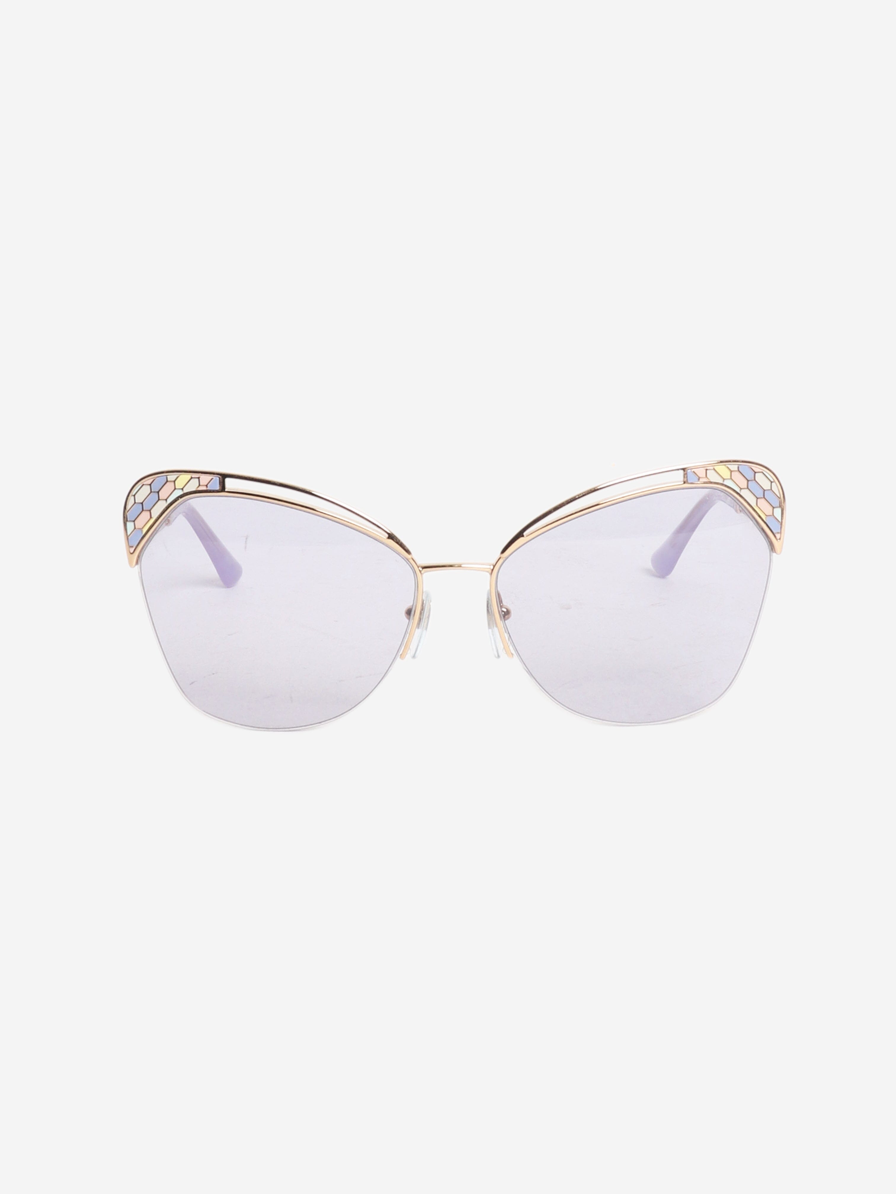 Gold and purple cat-eye sunglasses Sunglasses Bvlgari 