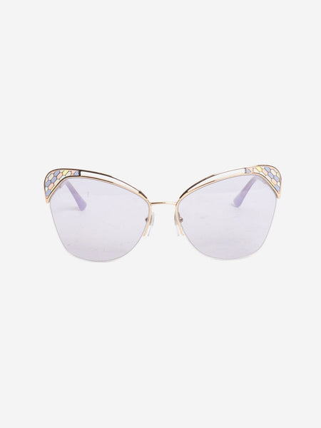 Gold and purple cat-eye sunglasses product image