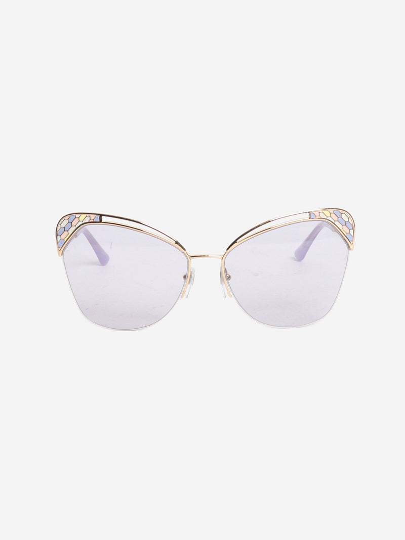 Gold and purple cat-eye sunglasses Sunglasses Bvlgari 