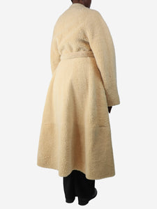 The Row Cream belted sheepskin coat - size XL