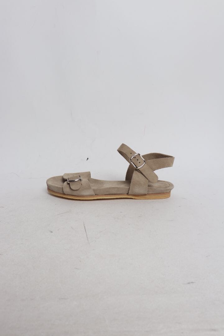 Greige suede sandals - size EU 37 Flat Sandals Chloe 