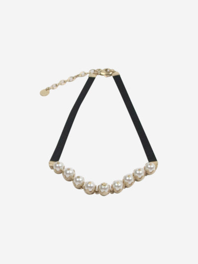 Gold pearl fabric choker Jewellery Christian Dior 