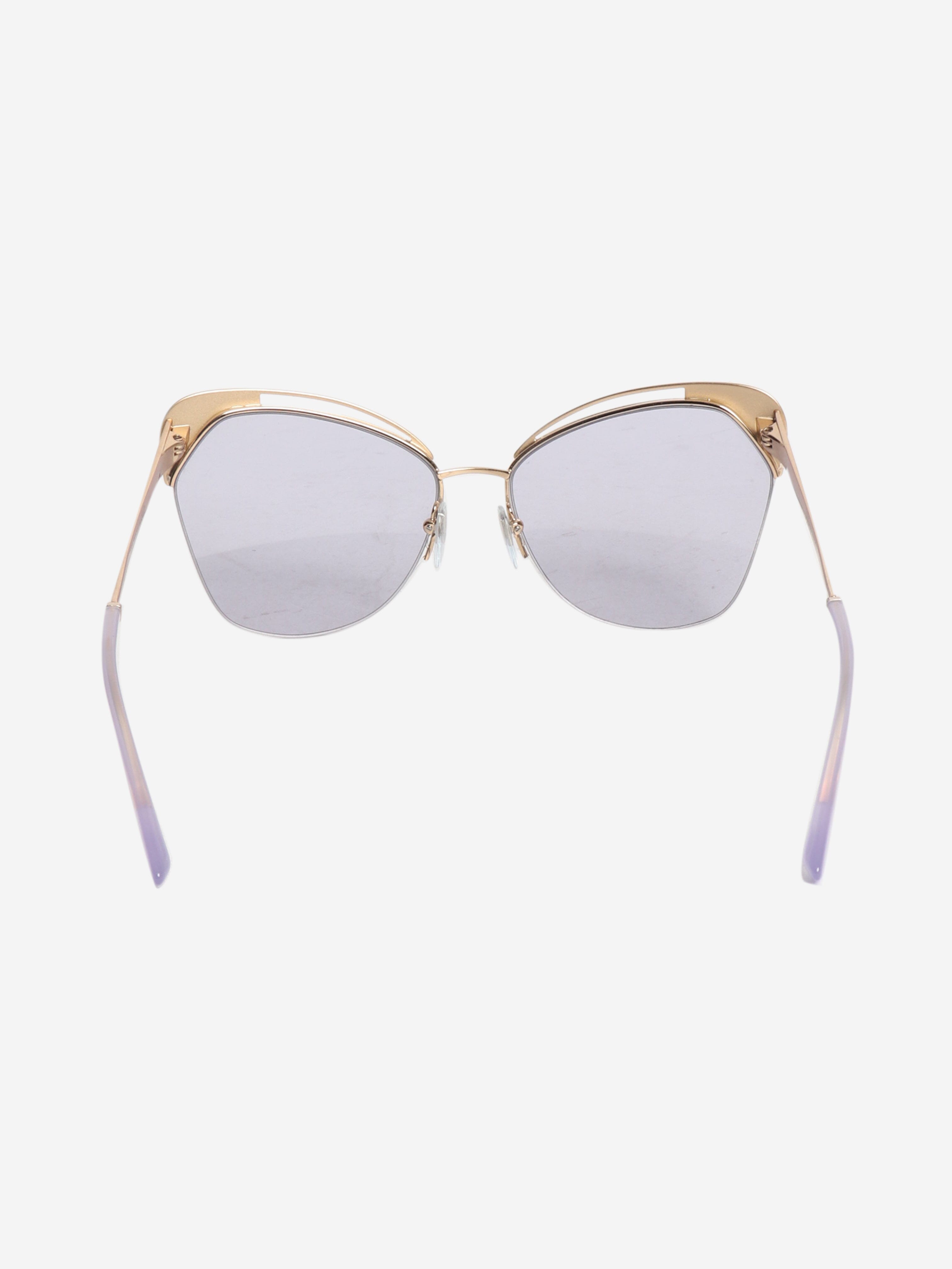 Gold and purple cat-eye sunglasses Sunglasses Bvlgari 