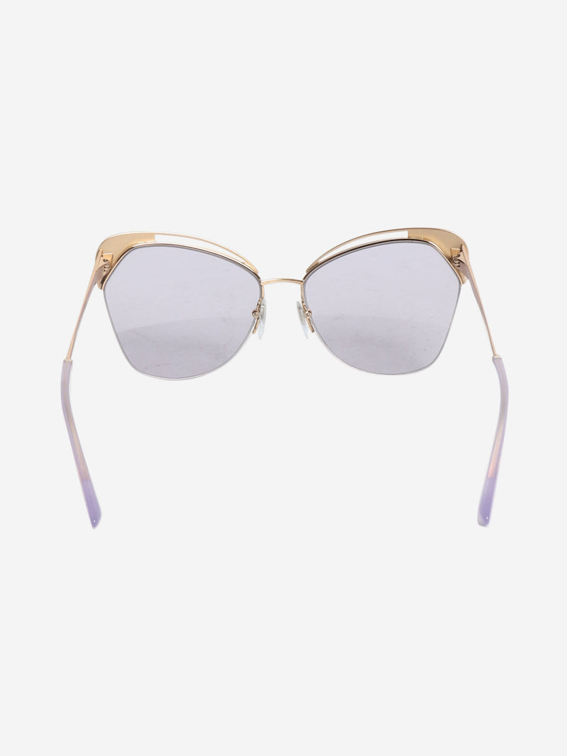 Gold and purple cat-eye sunglasses Sunglasses Bvlgari 