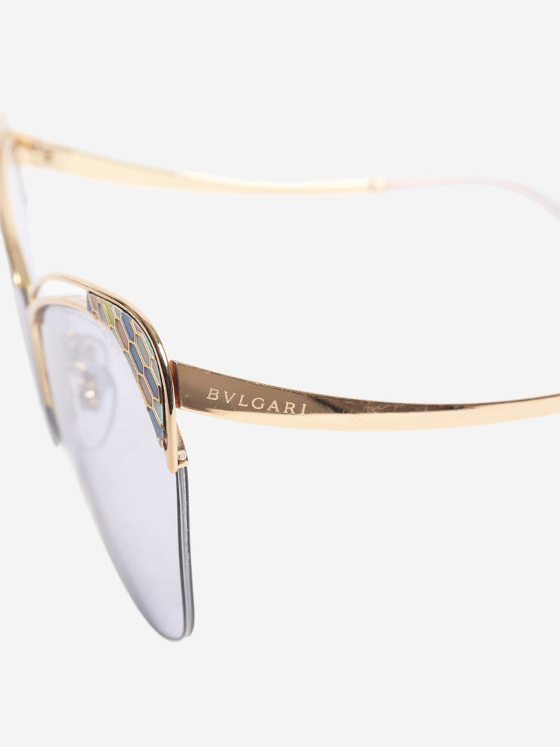Gold and purple cat-eye sunglasses Sunglasses Bvlgari 