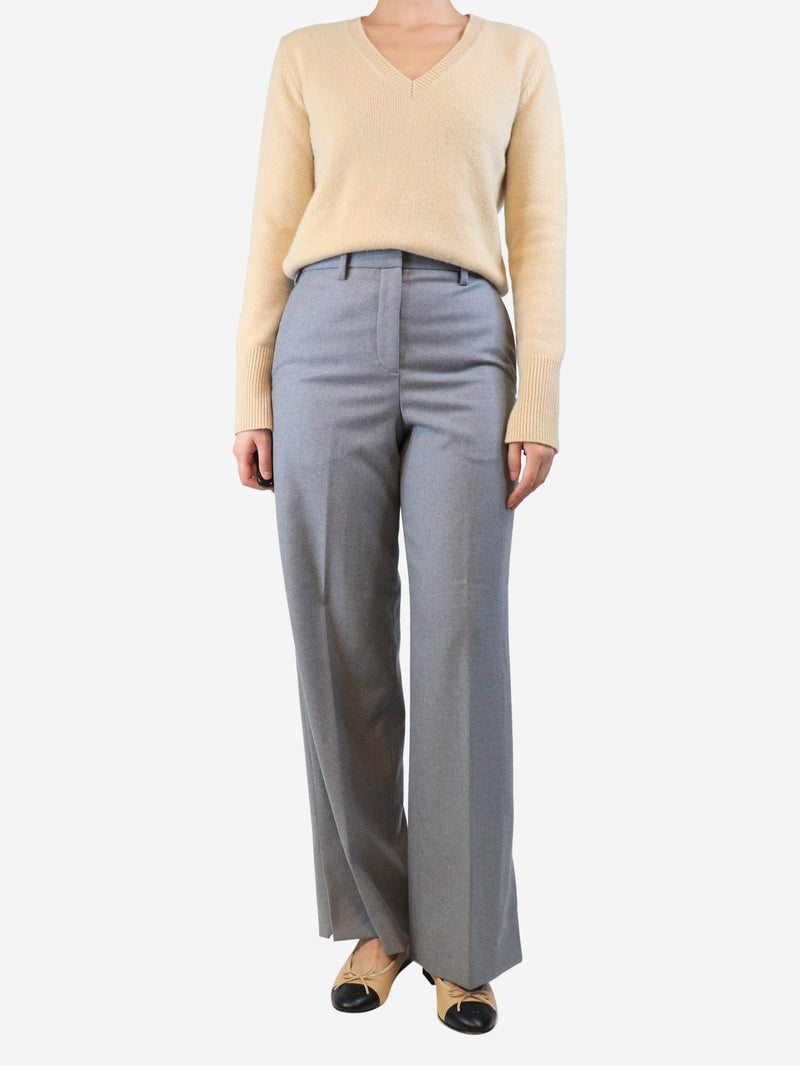 Grey straight-leg trousers - size UK 10 Trousers Loewe 