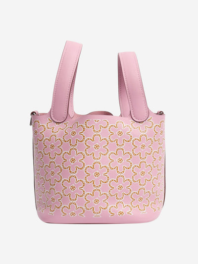 Pink micro Picotin Lucky Daisy bag Top Handle Bags Hermes 