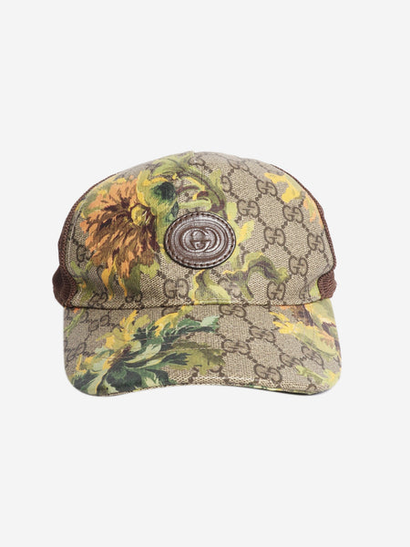 Brown GG floral cap - size M product image