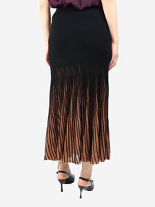 Ulla Johnson Black and bronze lurex midi skirt - size M