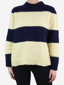 Chinti & Parker Blue and yellow striped jumper - size S