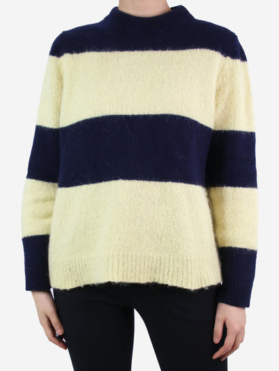 Blue and yellow striped jumper - size S Knitwear Chinti & Parker 