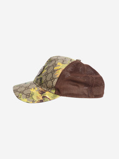 Brown GG floral cap - size M