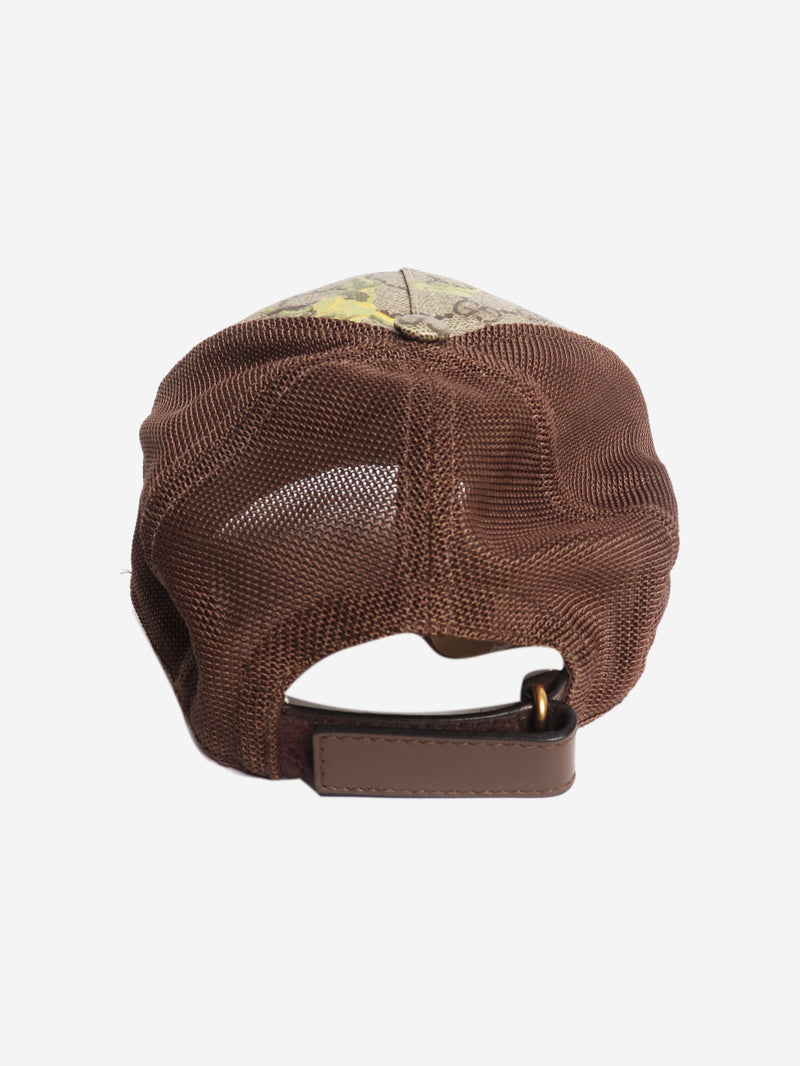 Brown GG floral cap - size M