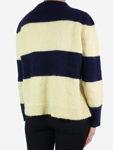 Chinti & Parker Blue and yellow striped jumper - size S