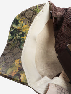Brown GG floral cap - size M