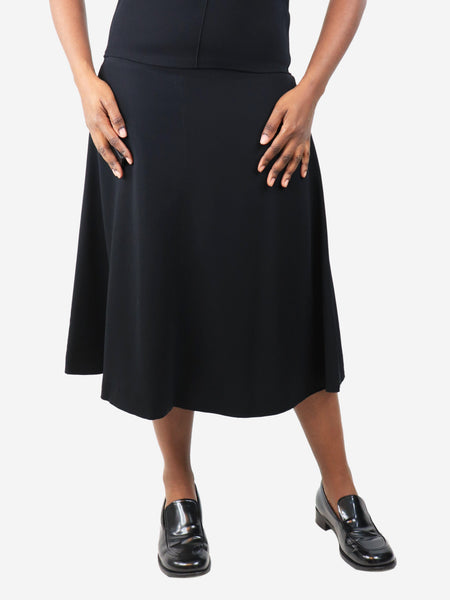 Black panelled midi skirt - size UK 10 product image