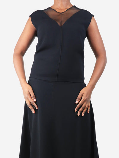 Black sheer panel top - size UK 10 Tops Sandro 